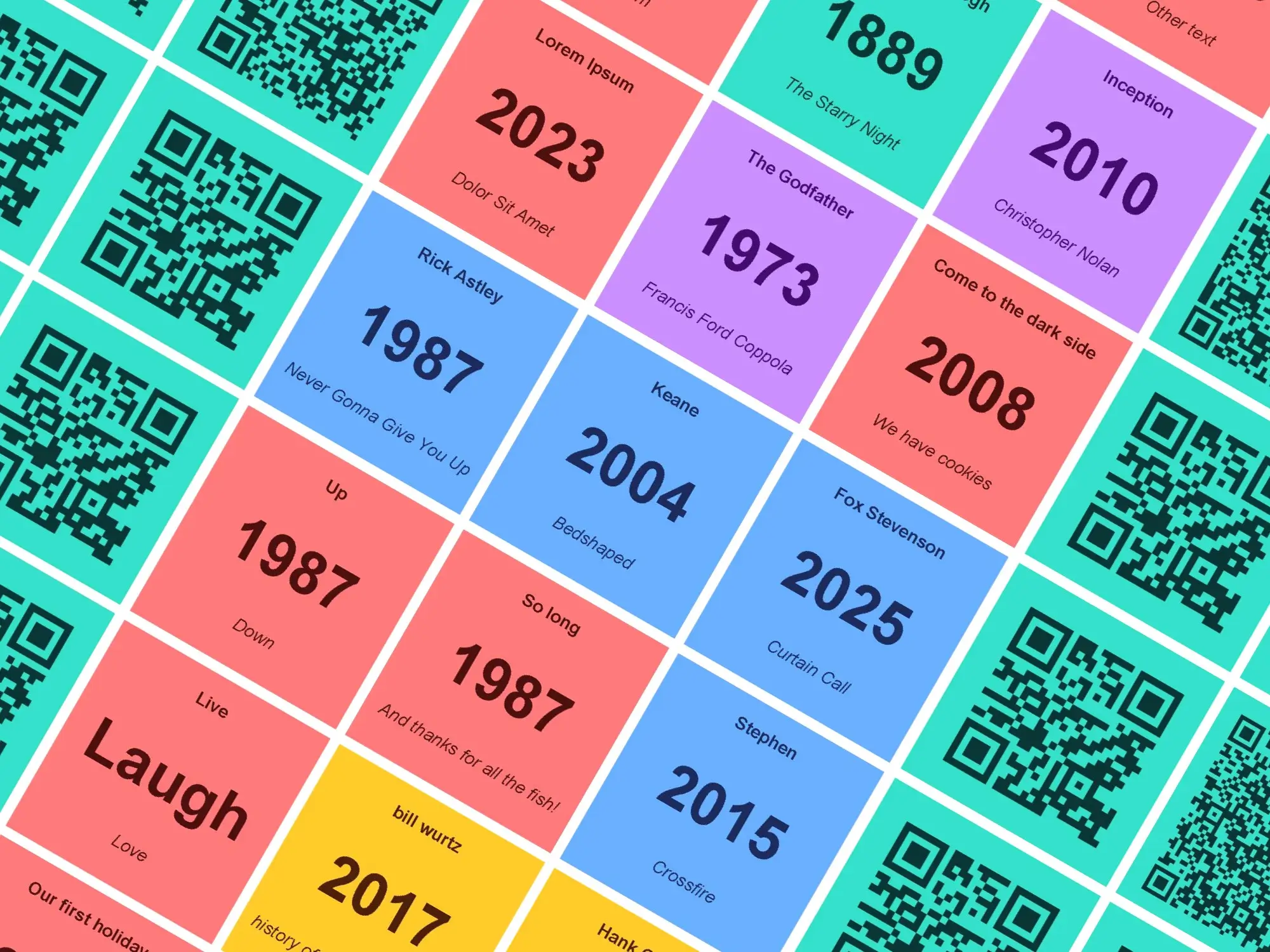 Example of generated Hitster cards